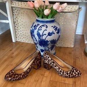 Talbots Cheetah Block Heels - Size 8